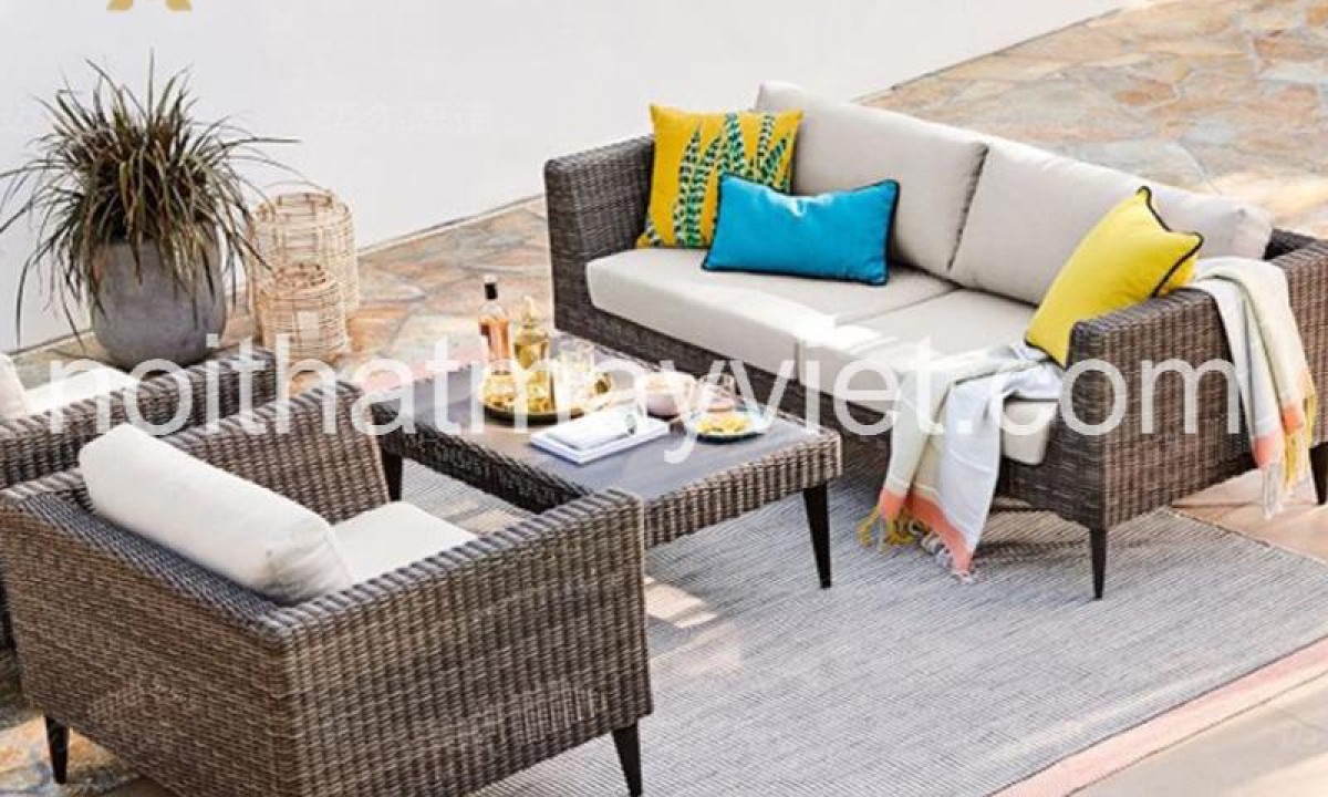 Bàn Ghế Sofa Mây Tre BGSF0023